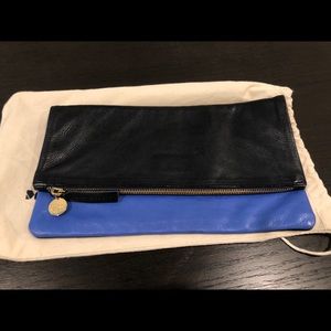 Clare Vivier block color zipper clutch